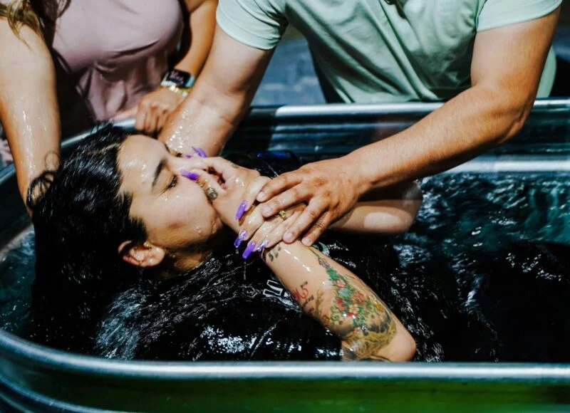 A baptism celebration at New Day Church